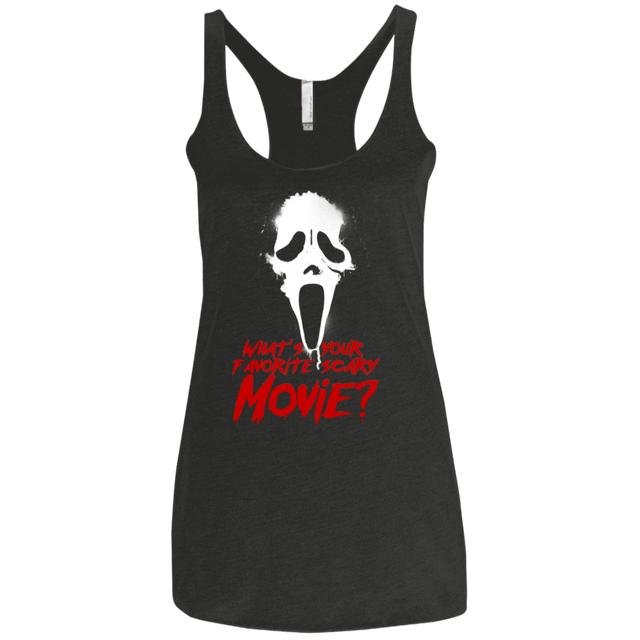 T-Shirts Vintage Black / X-Small What's Your Favorite Scary Movie Women's Triblend Racerback Tank