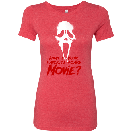 T-Shirts Vintage Red / S What's Your Favorite Scary Movie Women's Triblend T-Shirt