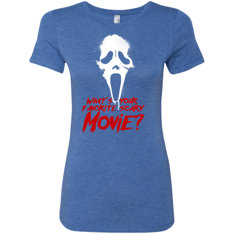 T-Shirts Vintage Royal / S What's Your Favorite Scary Movie Women's Triblend T-Shirt