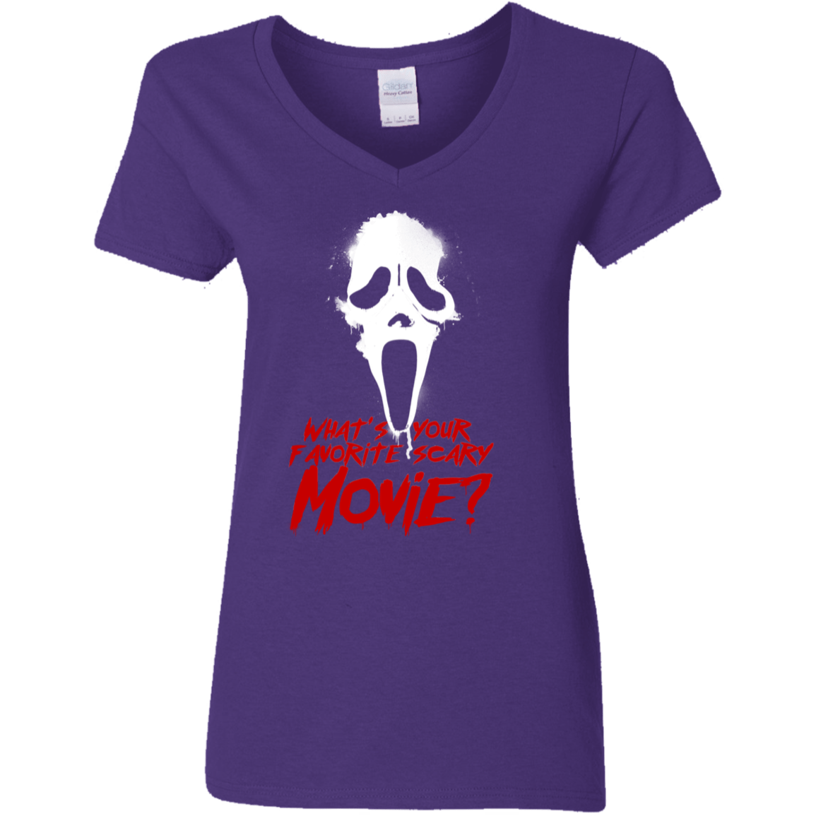 T-Shirts Purple / S What's Your Favorite Scary Movie Women's V-Neck T-Shirt