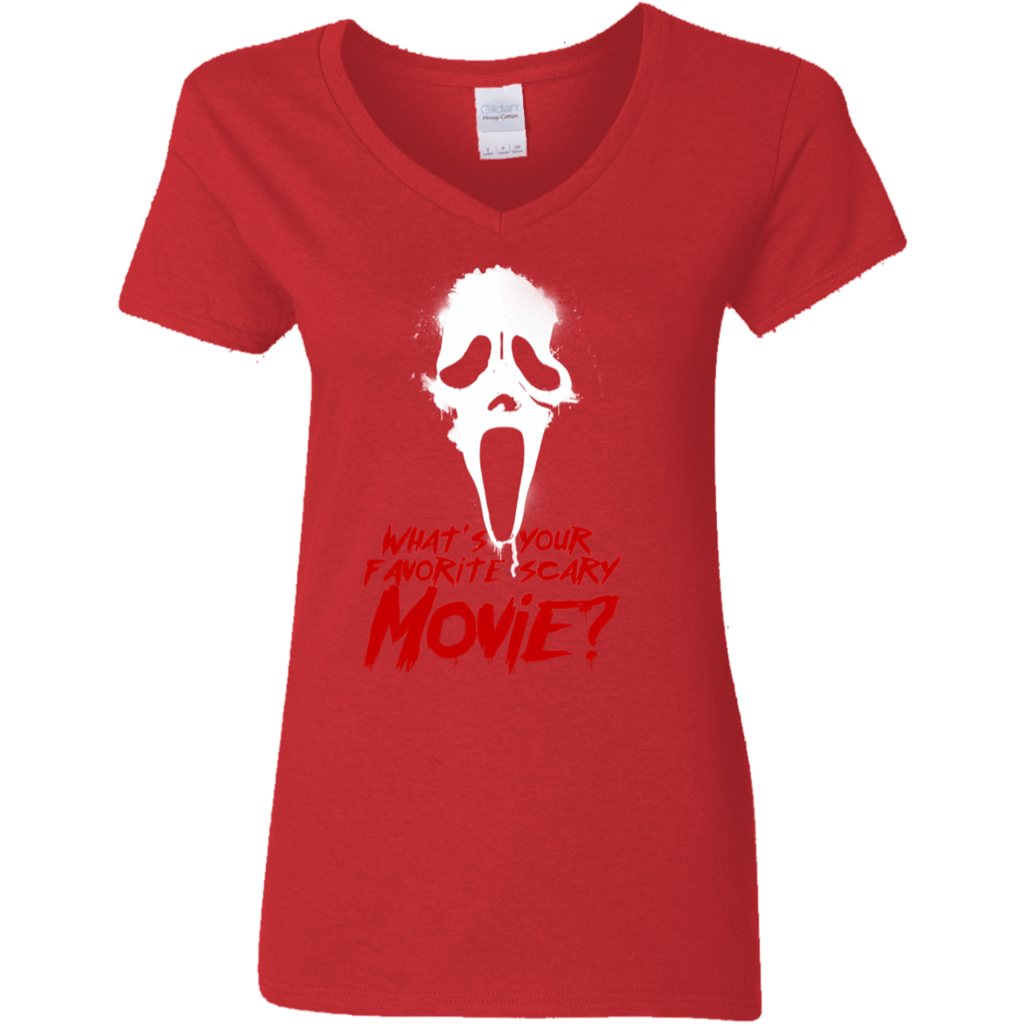 T-Shirts Red / S What's Your Favorite Scary Movie Women's V-Neck T-Shirt