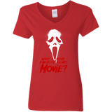 T-Shirts Red / S What's Your Favorite Scary Movie Women's V-Neck T-Shirt