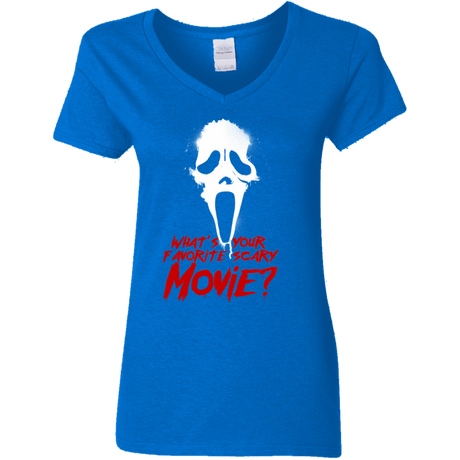 T-Shirts Royal / S What's Your Favorite Scary Movie Women's V-Neck T-Shirt