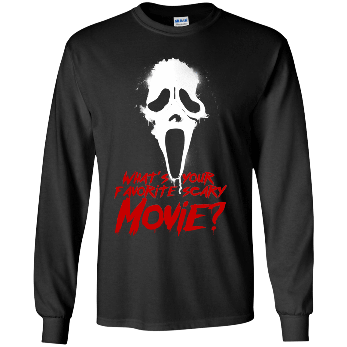 T-Shirts Black / YS What's Your Favorite Scary Movie Youth Long Sleeve T-Shirt