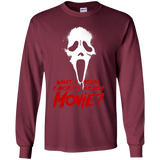 T-Shirts Maroon / YS What's Your Favorite Scary Movie Youth Long Sleeve T-Shirt