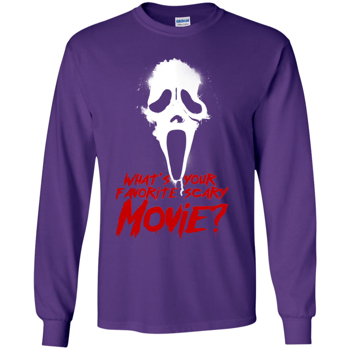 T-Shirts Purple / YS What's Your Favorite Scary Movie Youth Long Sleeve T-Shirt