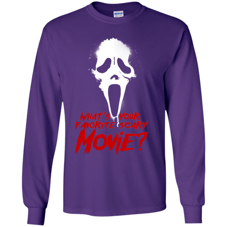 T-Shirts Purple / YS What's Your Favorite Scary Movie Youth Long Sleeve T-Shirt