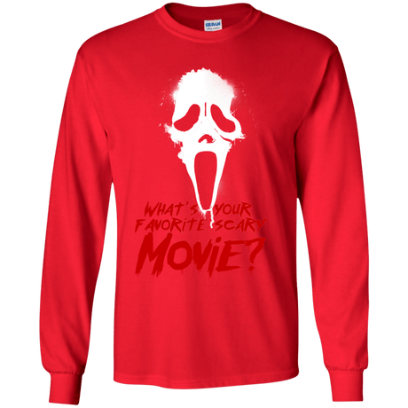 T-Shirts Red / YS What's Your Favorite Scary Movie Youth Long Sleeve T-Shirt