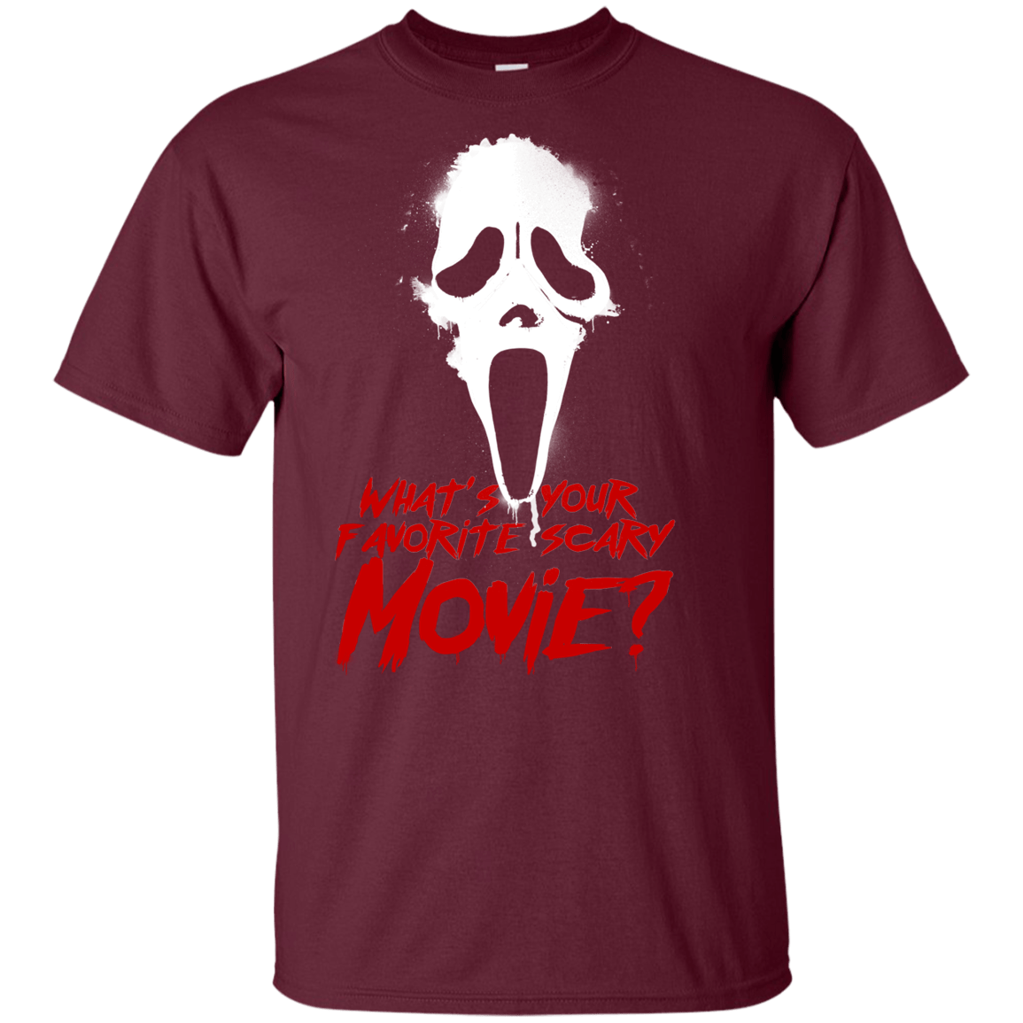 T-Shirts Maroon / YXS What's Your Favorite Scary Movie Youth T-Shirt