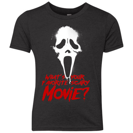 T-Shirts Vintage Black / YXS What's Your Favorite Scary Movie Youth Triblend T-Shirt