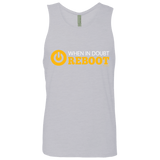 T-Shirts Heather Grey / Small When In Doubt Reboot Men's Premium Tank Top