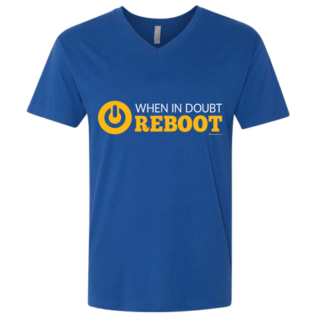 T-Shirts Royal / X-Small When In Doubt Reboot Men's Premium V-Neck