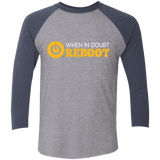 T-Shirts Premium Heather/Vintage Navy / X-Small When In Doubt Reboot Men's Triblend 3/4 Sleeve