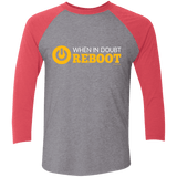 T-Shirts Premium Heather/ Vintage Red / X-Small When In Doubt Reboot Men's Triblend 3/4 Sleeve