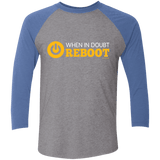 T-Shirts Premium Heather/Vintage Royal / X-Small When In Doubt Reboot Men's Triblend 3/4 Sleeve