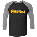 T-Shirts Vintage Black/Premium Heather / X-Small When In Doubt Reboot Men's Triblend 3/4 Sleeve