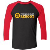 T-Shirts Vintage Black/Vintage Red / X-Small When In Doubt Reboot Men's Triblend 3/4 Sleeve