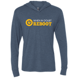T-Shirts Indigo / X-Small When In Doubt Reboot Triblend Long Sleeve Hoodie Tee