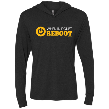 T-Shirts Vintage Black / X-Small When In Doubt Reboot Triblend Long Sleeve Hoodie Tee
