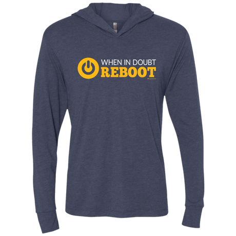 T-Shirts Vintage Navy / X-Small When In Doubt Reboot Triblend Long Sleeve Hoodie Tee