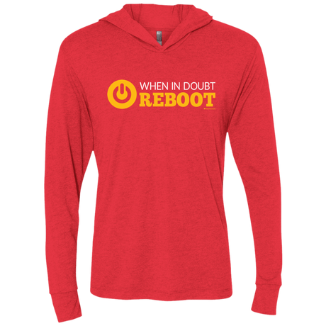 T-Shirts Vintage Red / X-Small When In Doubt Reboot Triblend Long Sleeve Hoodie Tee