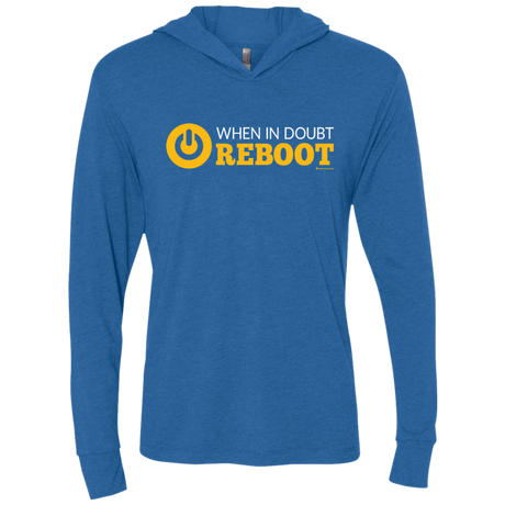 T-Shirts Vintage Royal / X-Small When In Doubt Reboot Triblend Long Sleeve Hoodie Tee
