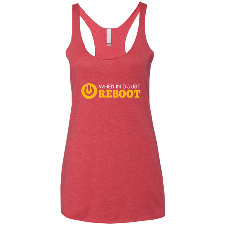 T-Shirts Vintage Red / X-Small When In Doubt Reboot Women's Triblend Racerback Tank