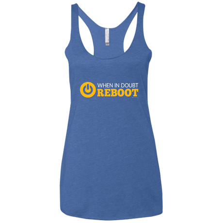 T-Shirts Vintage Royal / X-Small When In Doubt Reboot Women's Triblend Racerback Tank