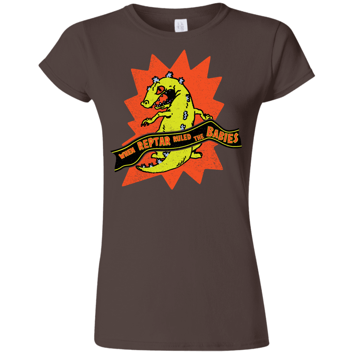 T-Shirts Dark Chocolate / S When Reptar Ruled The Babies Junior Slimmer-Fit T-Shirt