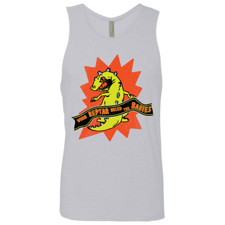 T-Shirts Heather Grey / S When Reptar Ruled The Babies Men's Premium Tank Top