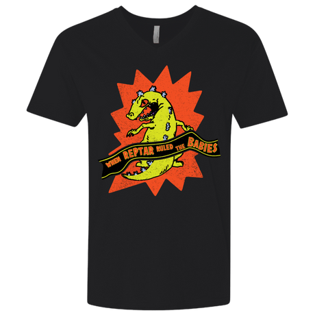 T-Shirts Black / X-Small When Reptar Ruled The Babies Men's Premium V-Neck