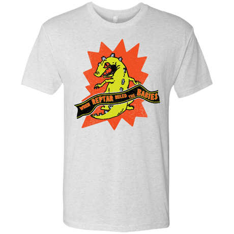 T-Shirts Heather White / S When Reptar Ruled The Babies Men's Triblend T-Shirt