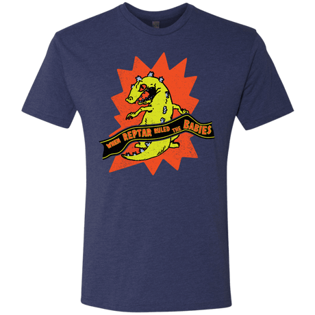 T-Shirts Vintage Navy / S When Reptar Ruled The Babies Men's Triblend T-Shirt