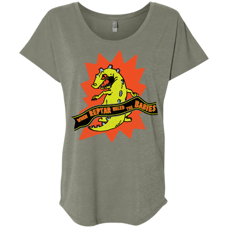 When Reptar Ruled The Babies Triblend Dolman Sleeve