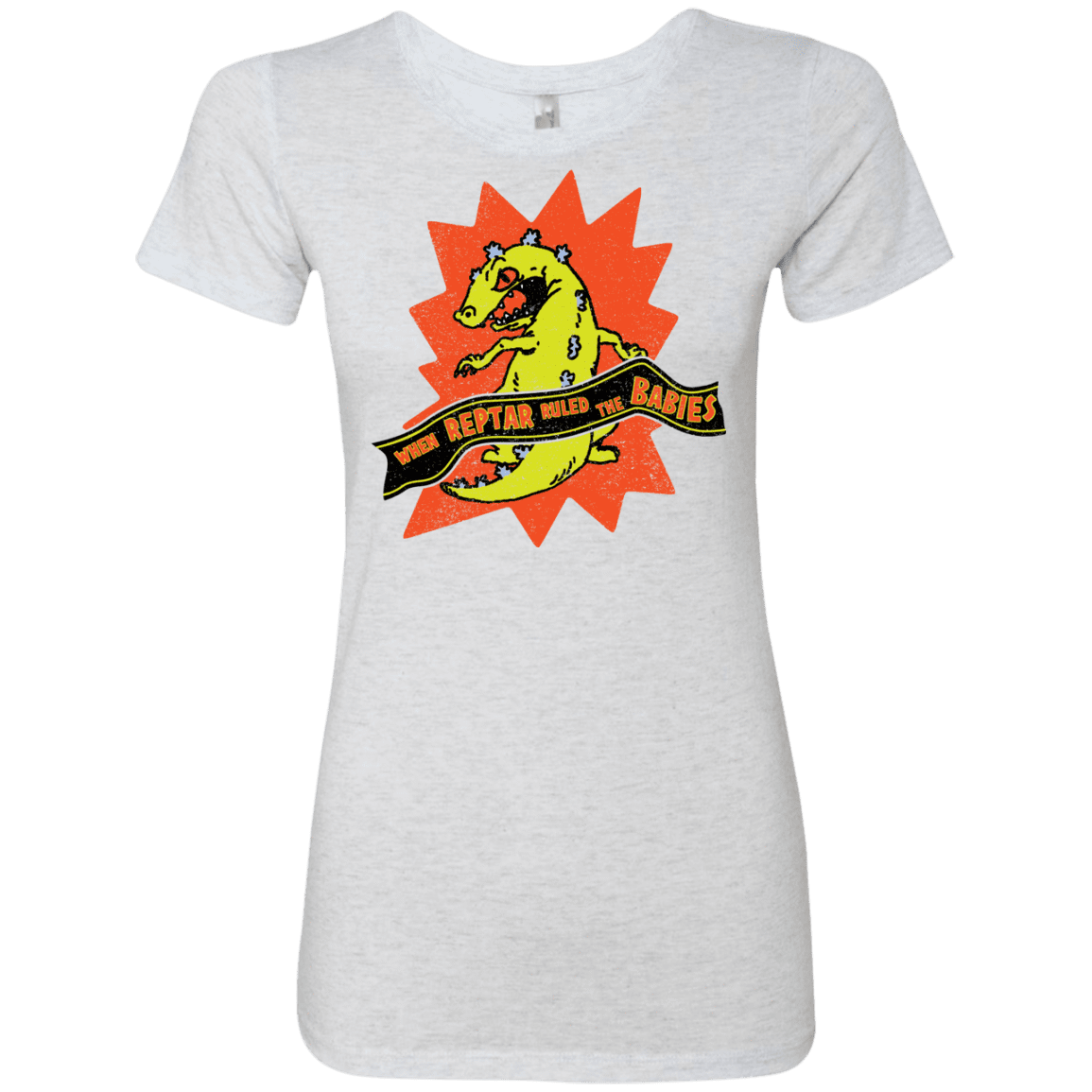 T-Shirts Heather White / S When Reptar Ruled The Babies Women's Triblend T-Shirt