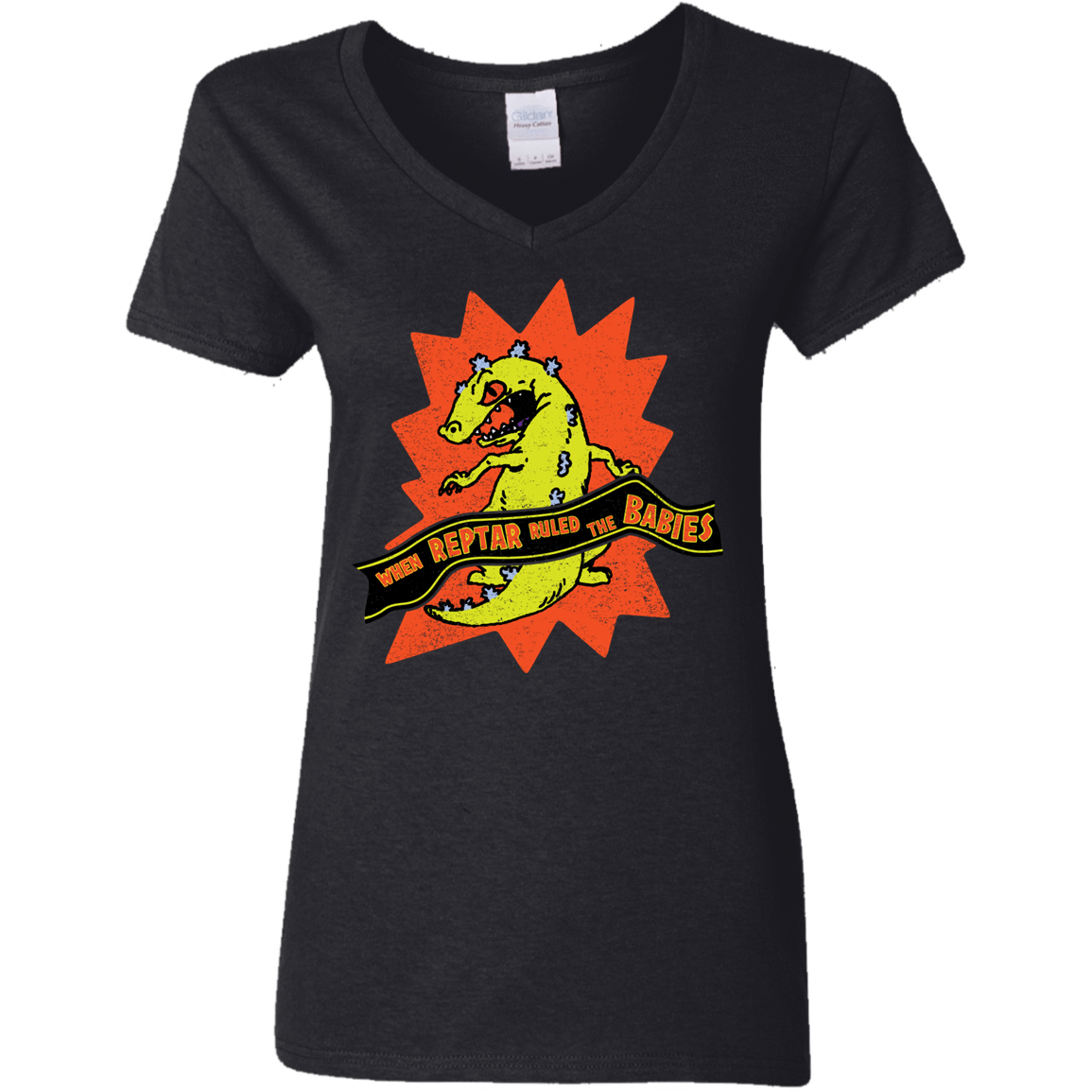 T-Shirts Black / S When Reptar Ruled The Babies Women's V-Neck T-Shirt