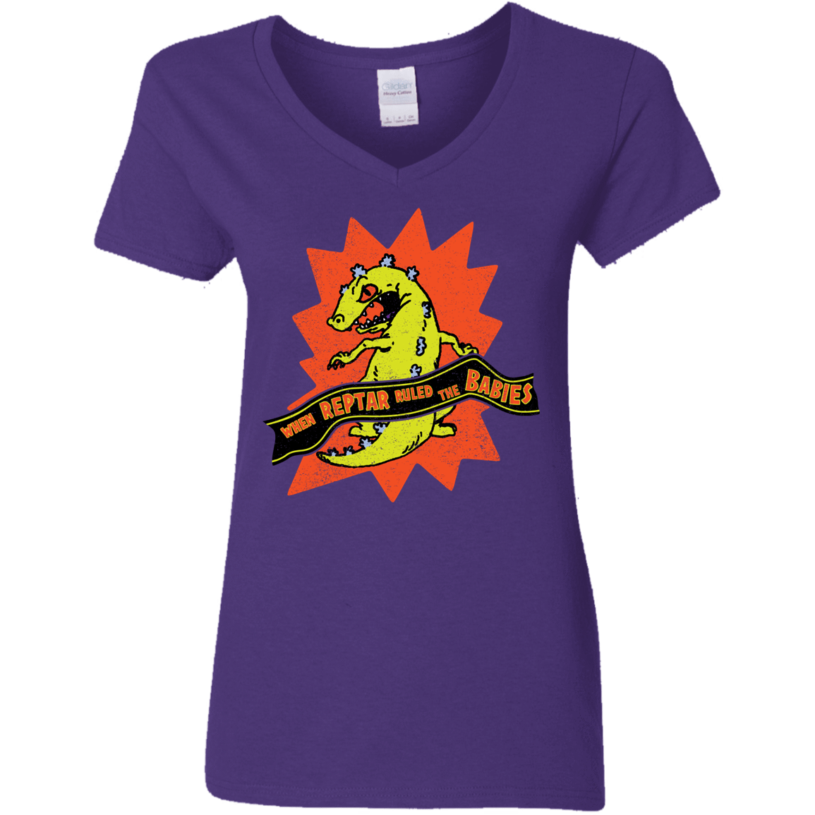 T-Shirts Purple / S When Reptar Ruled The Babies Women's V-Neck T-Shirt