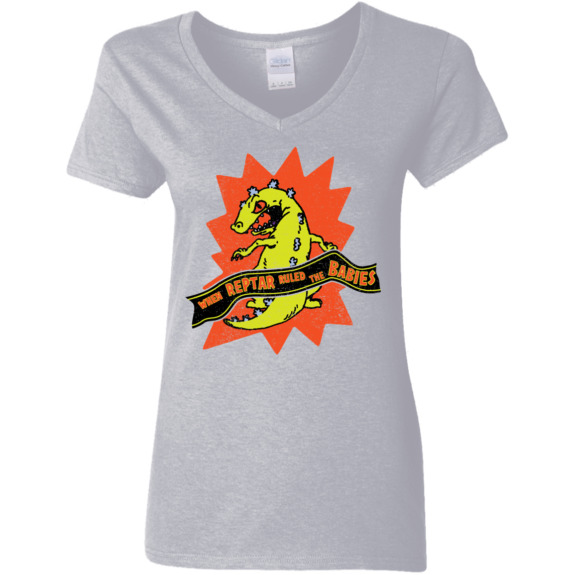 T-Shirts Sport Grey / S When Reptar Ruled The Babies Women's V-Neck T-Shirt
