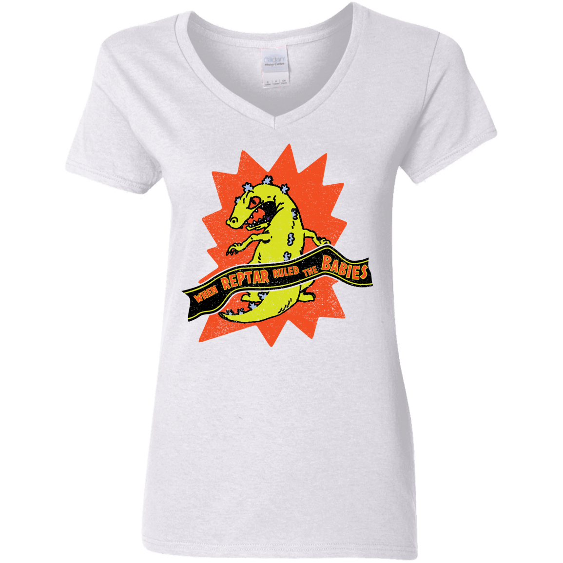 T-Shirts White / S When Reptar Ruled The Babies Women's V-Neck T-Shirt