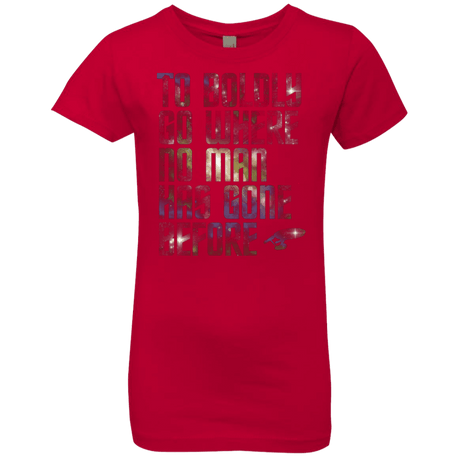 T-Shirts Red / YXS Where no Man has gone Before Girls Premium T-Shirt