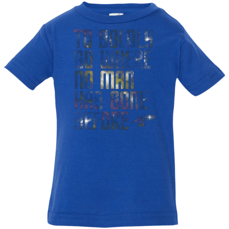 T-Shirts Royal / 6 Months Where no Man has gone Before Infant Premium T-Shirt