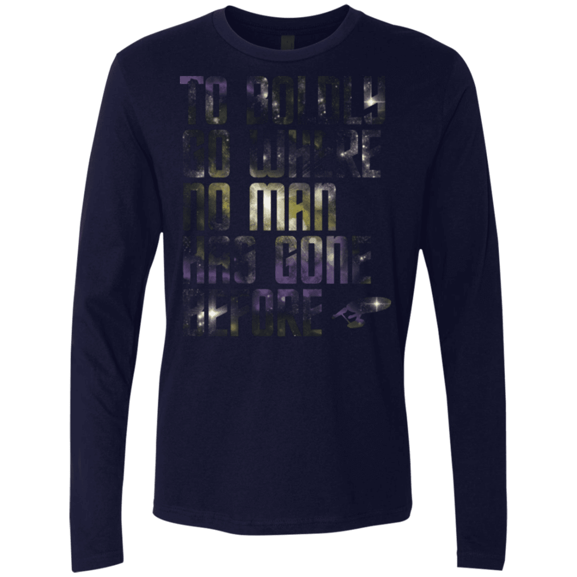 T-Shirts Midnight Navy / Small Where no Man has gone Before Men's Premium Long Sleeve