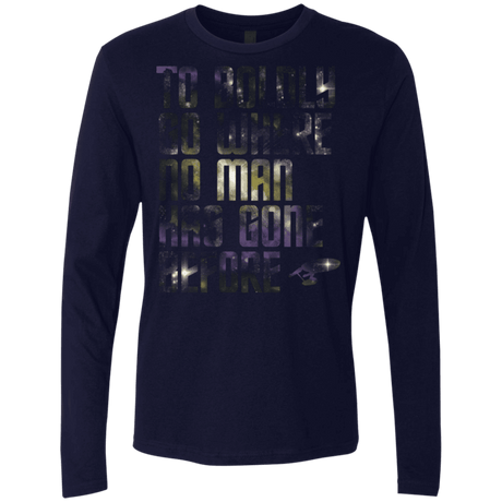 T-Shirts Midnight Navy / Small Where no Man has gone Before Men's Premium Long Sleeve