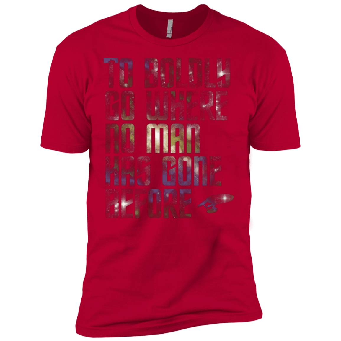 T-Shirts Red / X-Small Where no Man has gone Before Men's Premium T-Shirt