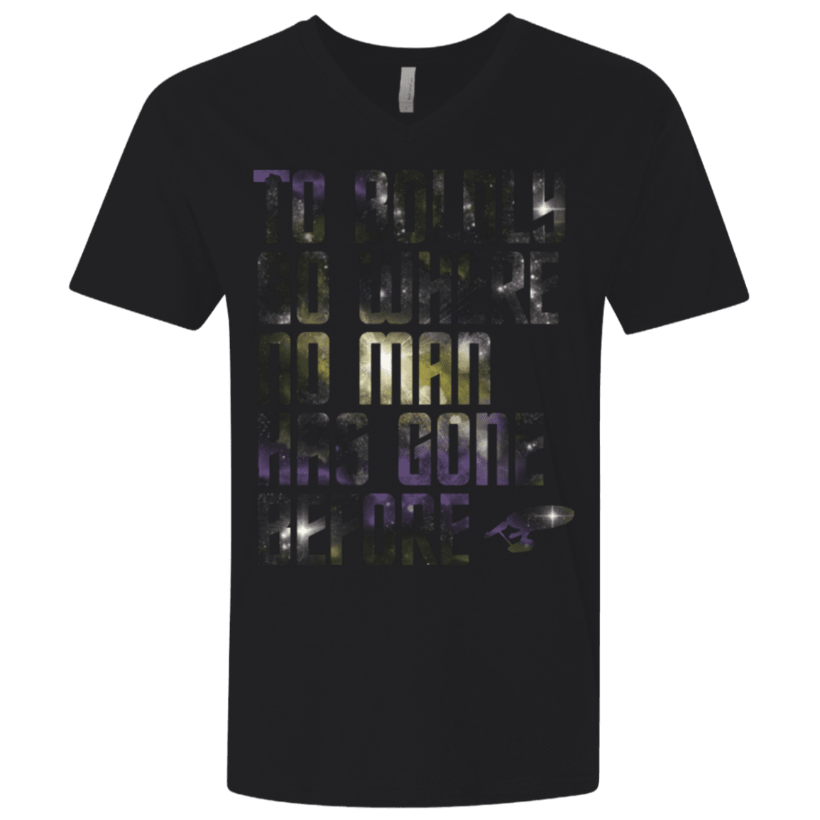 T-Shirts Black / X-Small Where no Man has gone Before Men's Premium V-Neck