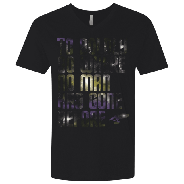 T-Shirts Black / X-Small Where no Man has gone Before Men's Premium V-Neck