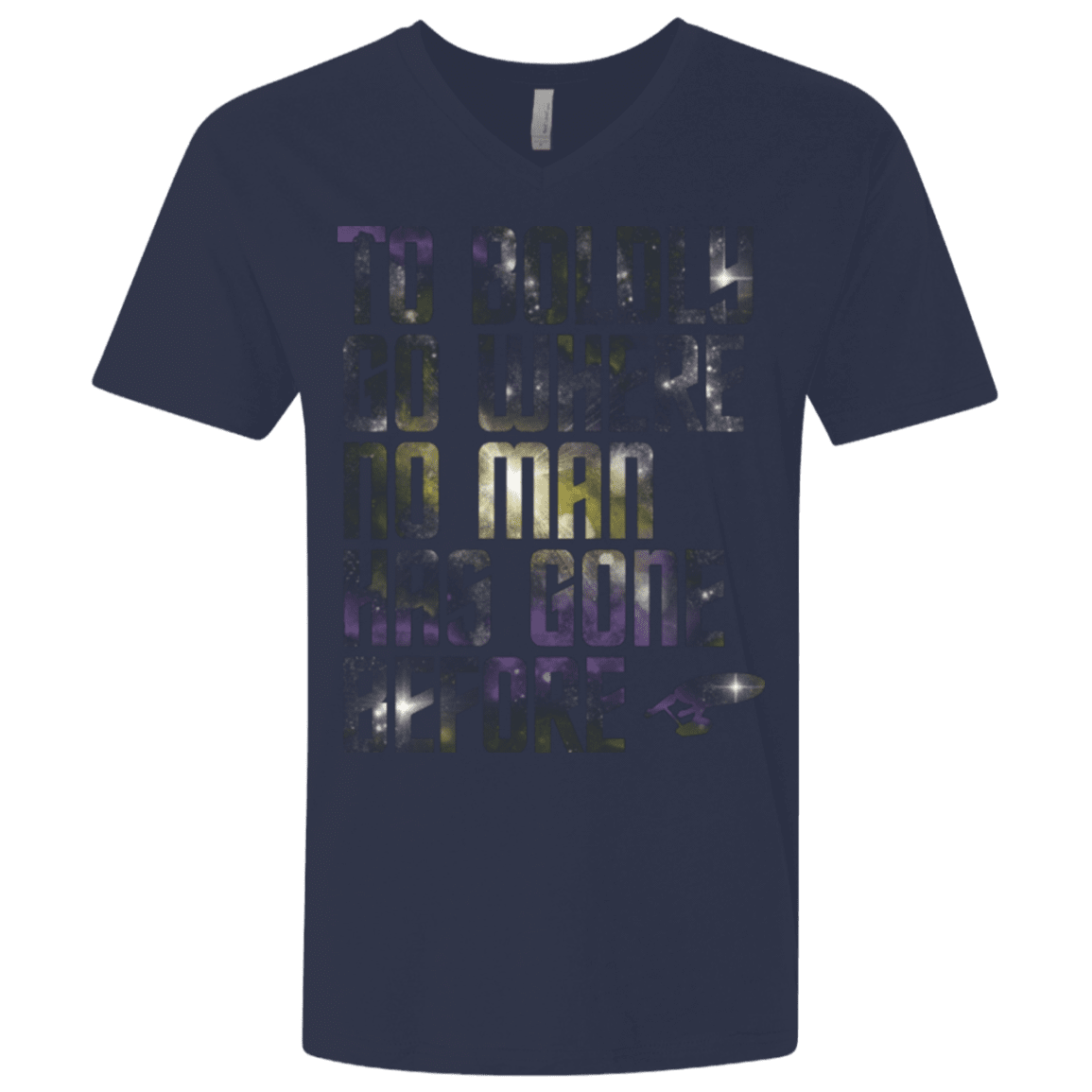 T-Shirts Midnight Navy / X-Small Where no Man has gone Before Men's Premium V-Neck