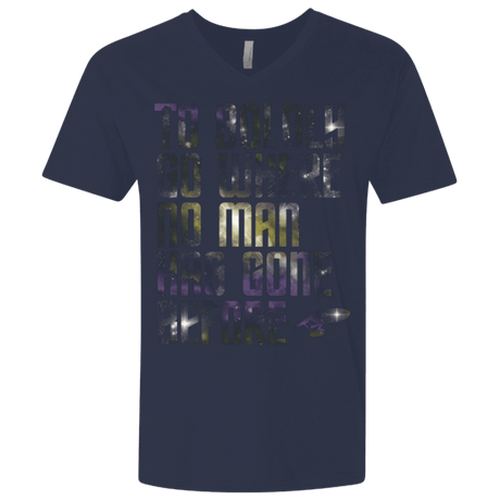 T-Shirts Midnight Navy / X-Small Where no Man has gone Before Men's Premium V-Neck