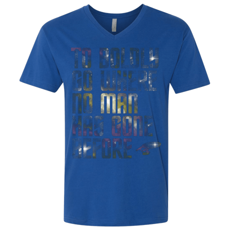 T-Shirts Royal / X-Small Where no Man has gone Before Men's Premium V-Neck