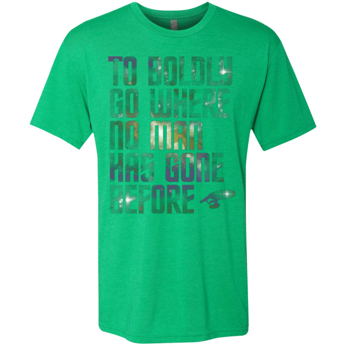 T-Shirts Envy / Small Where no Man has gone Before Men's Triblend T-Shirt